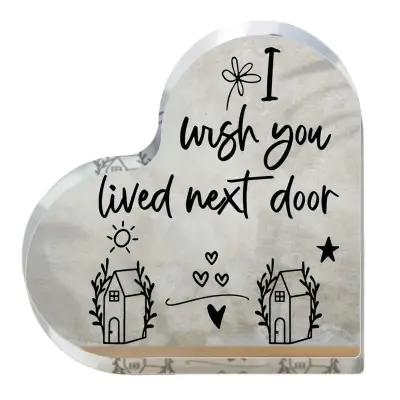 Akrilna Dekoracija za Mizo v Obliki Srca - Izrazite Svojo Naklonjenost