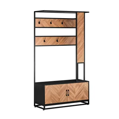 SoBuy Vhodna omara s klopjo Hanger 100x40x180cm FSR194-N
