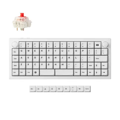 Keychron Q15 Max QMK Brezžična mehanska tipkovnica / bela / Gateron Jupiter Red / Q15M-P1