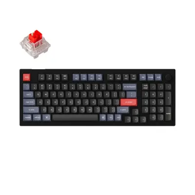 Keychron V5 QMK Mehanska Tipkovnica / karbonsko črna / Keychron K Pro Red / V5-D1