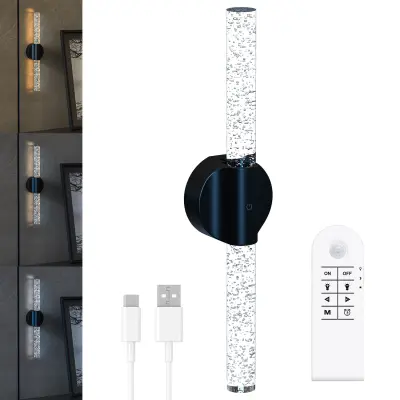 Zunanja vodoodporna LED stenska svetilka Črna lupina 2-Pack T078