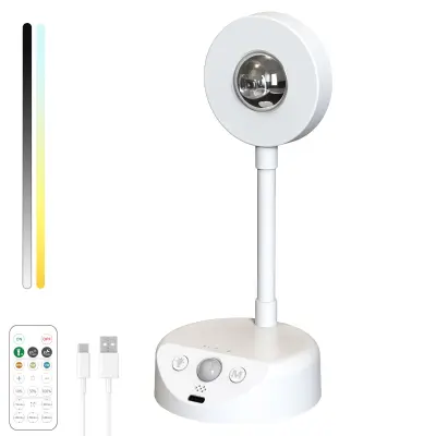 Pametna LED stenska svetilka T115 - Bela lupina, RGBCW, 1 kos