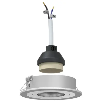 vidaXL vgrajene svetilke 6 kosov Okrogla GU10 Srebrna Ø91 mm