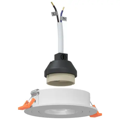 vidaXL vgrajene svetilke 12 kosov Okrogla GU10 Bela Ø91 mm