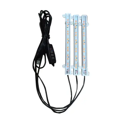 Stojalo za rastlinsko svetilko, 25 cm, trojna glava, napajanje preko USB (adapter ni priložen)