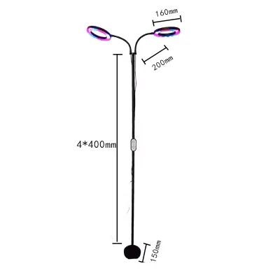 Rastlinska svetilka z dvema glavama in nastavljivo višino (EU vtič)