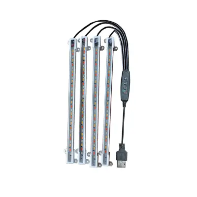 Stojalo za rast rastlin z lučjo, 25 cm, 5 krakov, napajanje preko USB (adapter ni priložen)