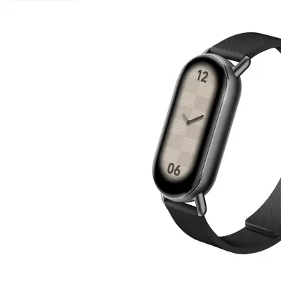 Usnjen pašček za Xiaomi Band 8/9 - Magnetni Black