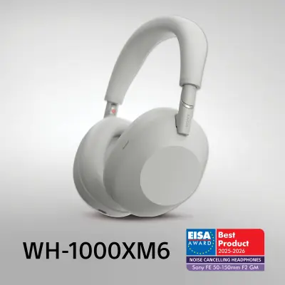 SONY WH-1000XM6 brezžične naglavne srebrne slušalke