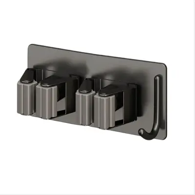 Držalo za brisače s kavlji - Stenski organizator Black