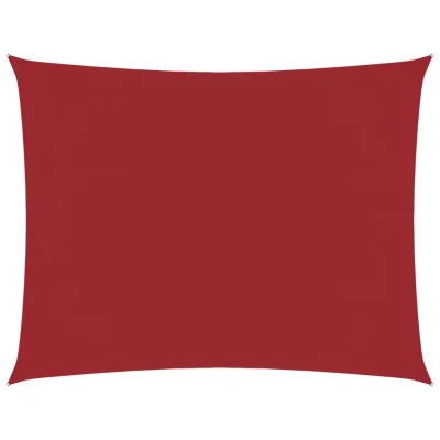 vidaXL Senčno jadro oksford blago pravokotno 6x8 m rdeče
