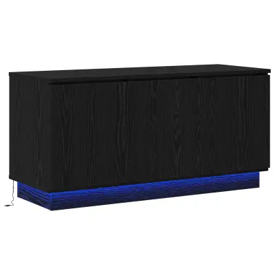 vidaXL TV omara črna 100x38x49 cm inženirski les