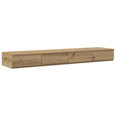 vidaXL Posteljni predali Artisan hrast 150x36,5x16,5 cm inženirski les