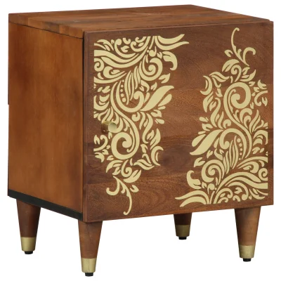 vidaXL Nočna omarica 40x33x46 cm Trdno lesno mango