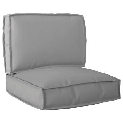 vidaXL 2-delni set blazin za palete sivo Oxford tkanina