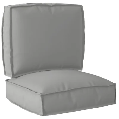 vidaXL Set blazin za palete 2 kosa Siva Oxford tkanina