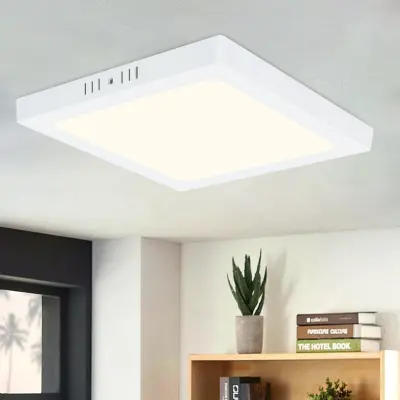 NETTLIFE LED stropna svetilka 4000K 18W bela 23CM IP44 kopalniška svetilka moderna kvadratna nevtralno bela vodoodporna za pisarno