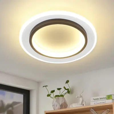 NETTLIFE LED stropna svetilka bela 14W okrogla svetilka za hodnik 3000K toplo bela moderna oblika stropna svetilka za hodnik 23,5 cm za