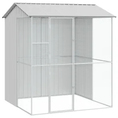 vidaXL Ptica gnezdo Siva 215x210x247 cm Jeklo