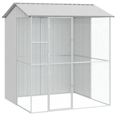 vidaXL Ptica gnezdo Siva 215x210x247 cm Jeklo