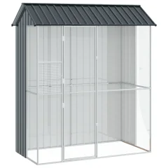 vidaXL Letalska kletka za ptice Antracit 215x110x247 cm Jeklo