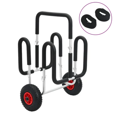 vidaXL SUP voziček za 2 deski za surfanje 90 kg aluminij