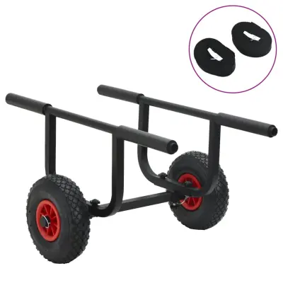 vidaXL Voziček za kajak 90 kg aluminij