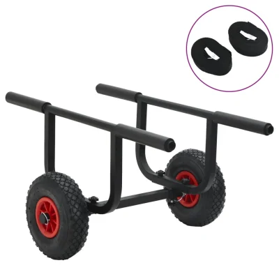 vidaXL Voziček za kajak 90 kg aluminij