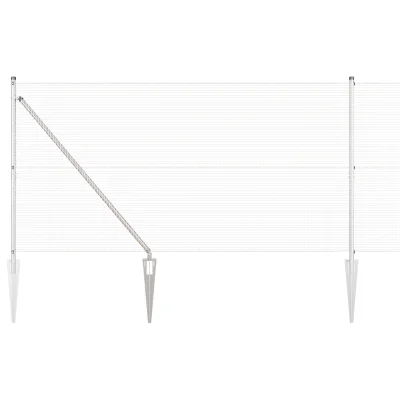 vidaXL Varjena žična ograja s 13 konicami 1.2 x 50 m Pocinkano jeklo