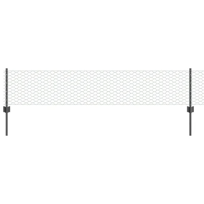 vidaXL Opeke za ograje 11 kos U-kanala Siva 40 cm Jeklo