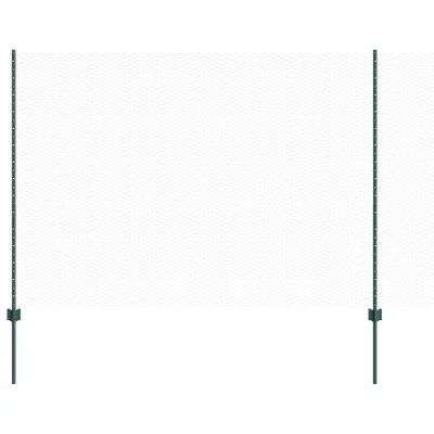 vidaXL Ograjne palice 11 kos U-kanel zelene 150 cm jeklo