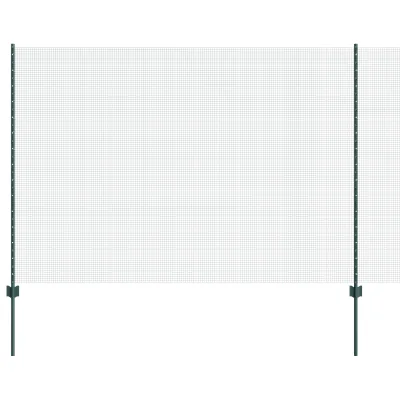 vidaXL varjena žična ograja s 5 U stebrički Zelena 1.6x10 m Jeklo