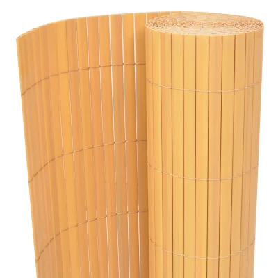 vidaXL Vrtna ograja dvoslojna PVC 150x300 cm Rumena