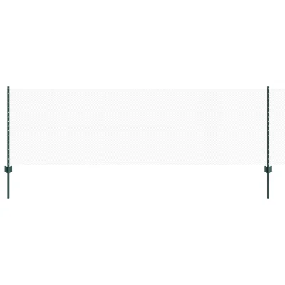 vitaXL 11 pcs U-kanal zelenih jeklenih stebričkov 80 cm
