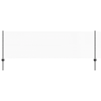 vidaXL Ograje 11 kos U-kanal siva 80 cm jeklo