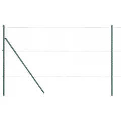 vidaXL Črepinje 26 kosov Zeleni Ø32 mm 200 cm Galvanizirano jeklo