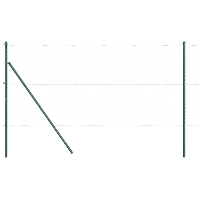 vidaXL Črepinje 26 kosov Zeleni Ø32 mm 200 cm Galvanizirano jeklo