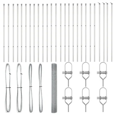 vidaXL varjena žica ograja z 13 stebri 1.2x50 m Galvanizirano jeklo