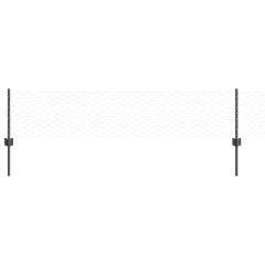 vidaXL Ograja za Posts 11 pcs U-Channel Siva 40 cm Jeklo