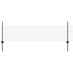 vidaXL Ograje 11 kos U-kanal zelena 80 cm jeklo