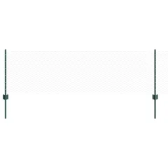 vidaXL Ograjne cevi 11 kos U-kanal Zelena 60 cm Jeklo