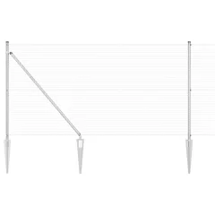 vidaXL varjena žična ograja s 13 trdnimi stebri 1.2x50 m cinkano jeklo