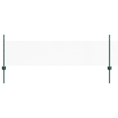 vidaXL Ograje 11 kosov U-kanal zelena 60 cm jeklo