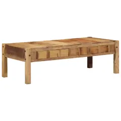 vidaXL klubska miza 110x55x35 cm iz trdnega predelanega lesa