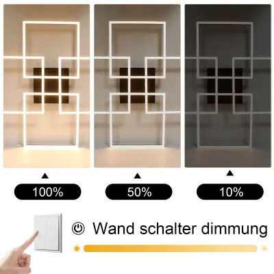 NETTLIFE LED stropna svetilka 4 črna moderna 32W 3000K toplo bela