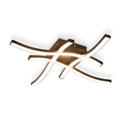 NETTLIFE LED stropna svetilka črna 24W 3000K toplo bela moderna oblika