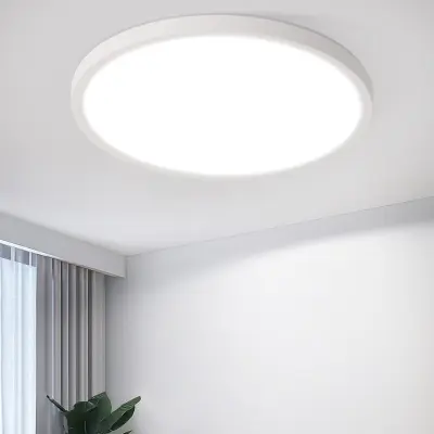 NETTLIFE ravna LED stropna svetilka za spalnico črna 18 cm 15 W nezatemnljiva topla bela 3000K