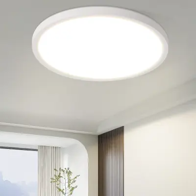NETTLIFE ravna LED stropna svetilka za spalnico črna 18 cm 15 W nezatemnljiva topla bela 3000K