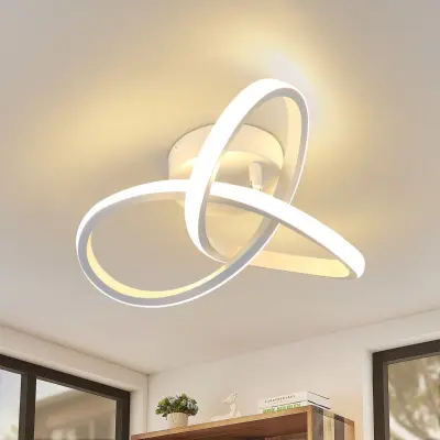 NETTLIFE moderna bela LED stropna svetilka 3000K toplo bela hodnik 17W majhna spalnica geometrijski dizajn za dnevno sobo kuhinjo