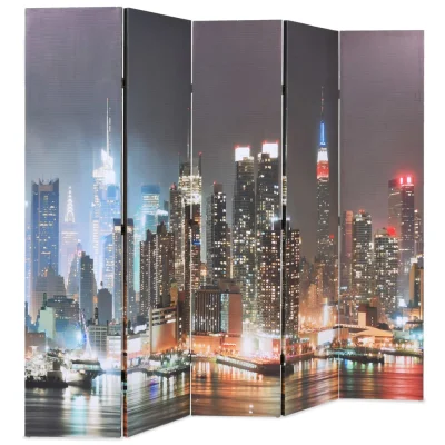 Zložljiv Paravan - Sobne pregrade 200x170 cm New York ponoči